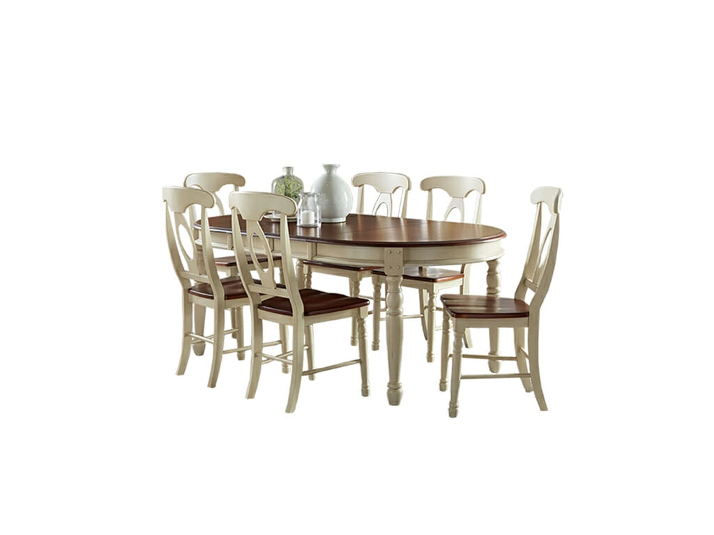 buttermilk and cherry dining set