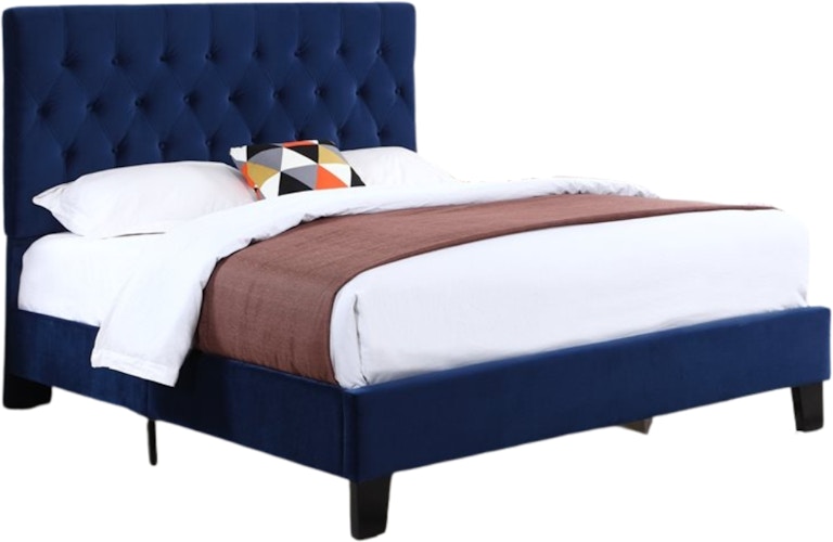 The Monday Company Amelia Navy Upholstered Bed B128BED-14 B128BED-14