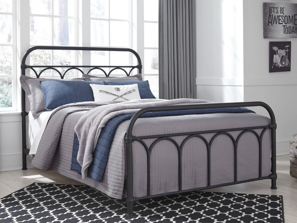 Signature Design By Ashley Nashburg Black Metal Bed B280