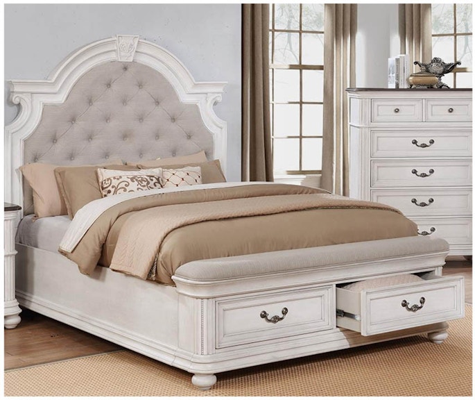 Avalon Furniture West Chester White King Storage Bed 662985787