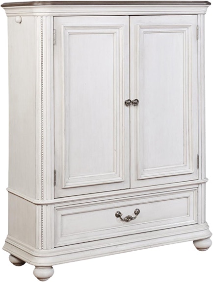 Avalon Furniture West Chester White/Weathered Oak Armoire 833957018
