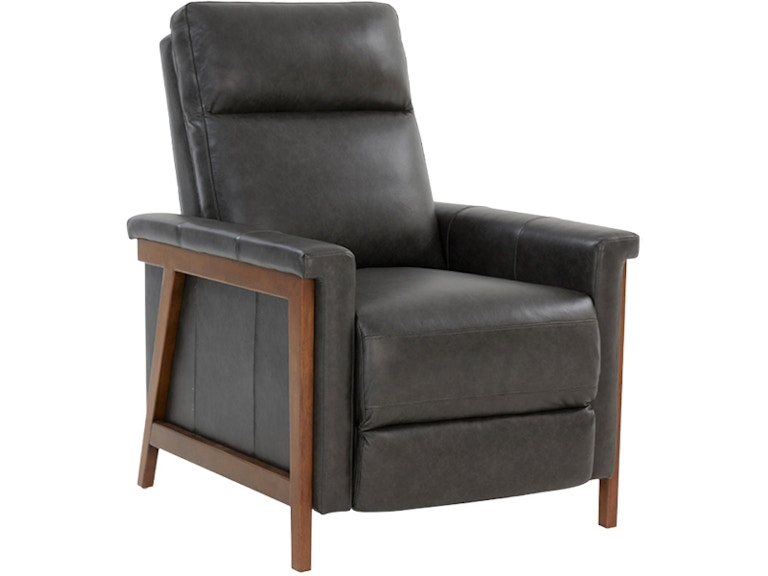 Barcalounger Lewiston Edgewater Charcoal Leather Push Recliner 7 1179 5712-96 728728706