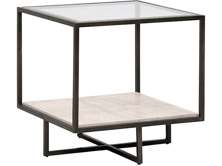 Bernhardt Harlow Glass Top Square End Table 514-121 808747627