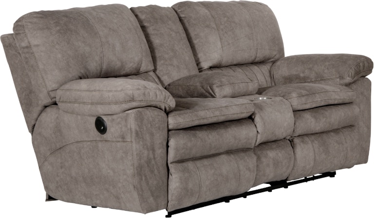 Catnapper Furniture Reyes Graphite Lay Flat Power Reclining Console Loveseat 62409 2792-28 CAT62409279228