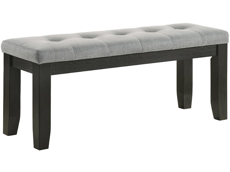 Crown Mark Bardstown Charcoal/Grey Cushioned Dining Bench 205360992