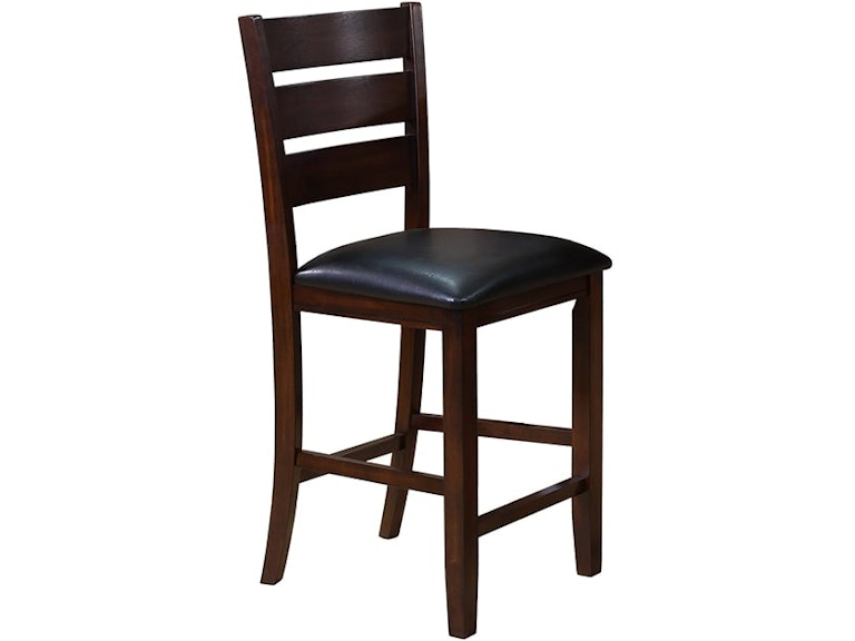 Crown Mark Bardstown Cherry Espresso Cushioned Counter Stool 212299496