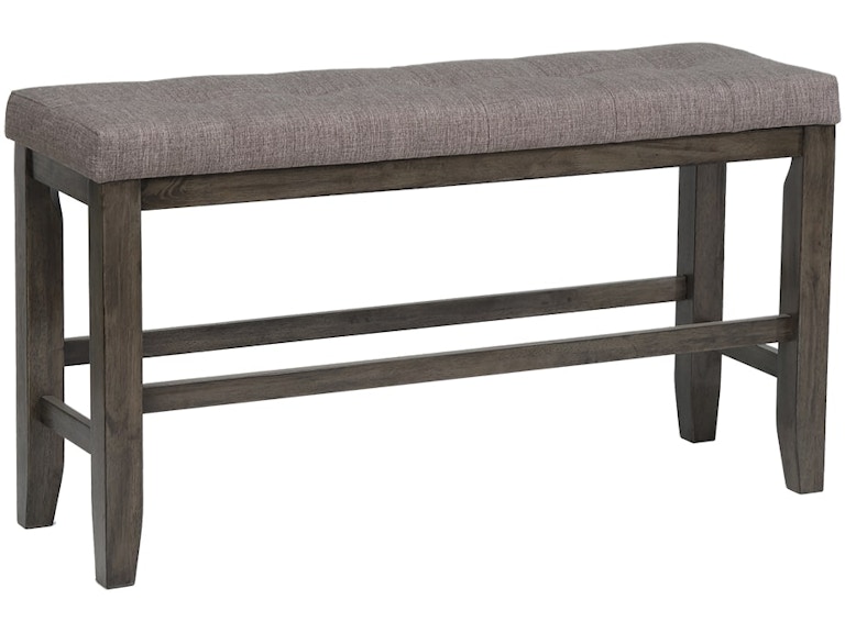 Crown Mark Bardstown Grey Cushioned Counter Height Dining Bench 871322375
