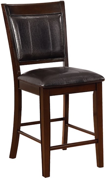 Crown Mark Fulton Cherry Espresso Padded 24" Counter Stool CR2727S-24
