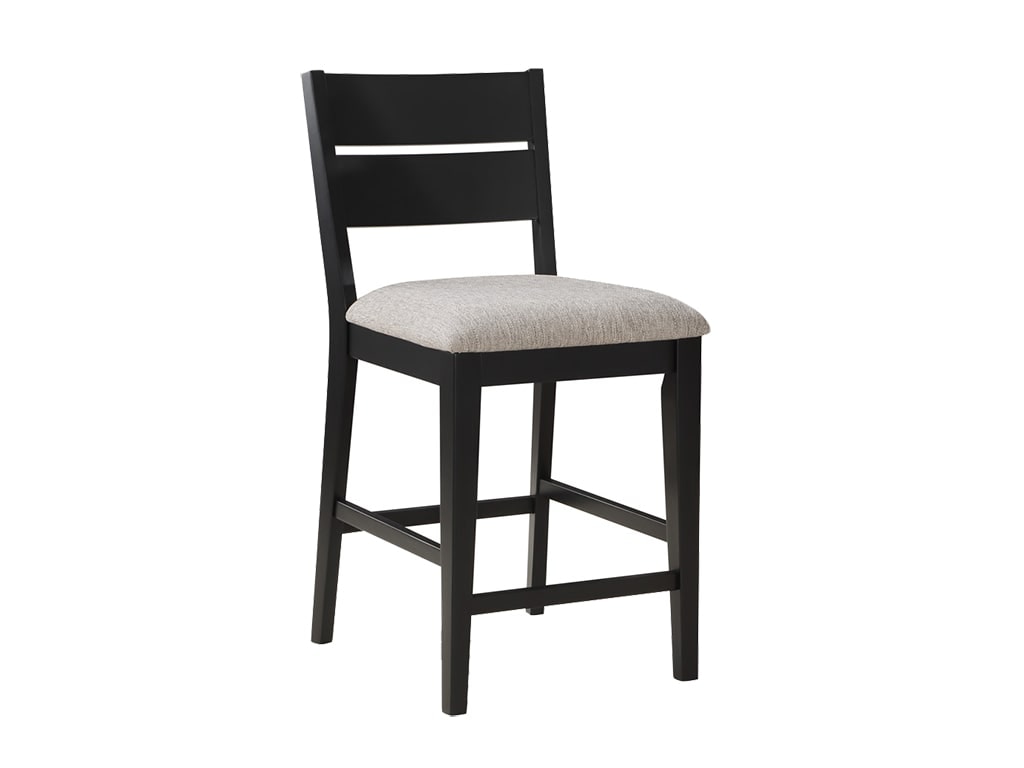 Crown Mark Mathis Grey/Black Cushioned Counter Stool 2712S24