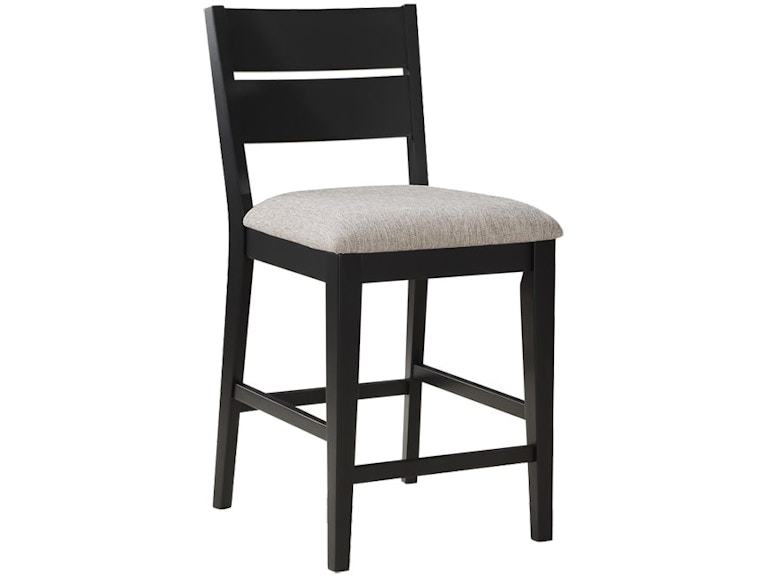 Crown Mark Mathis Grey/Black Cushioned Counter Stool 015934197