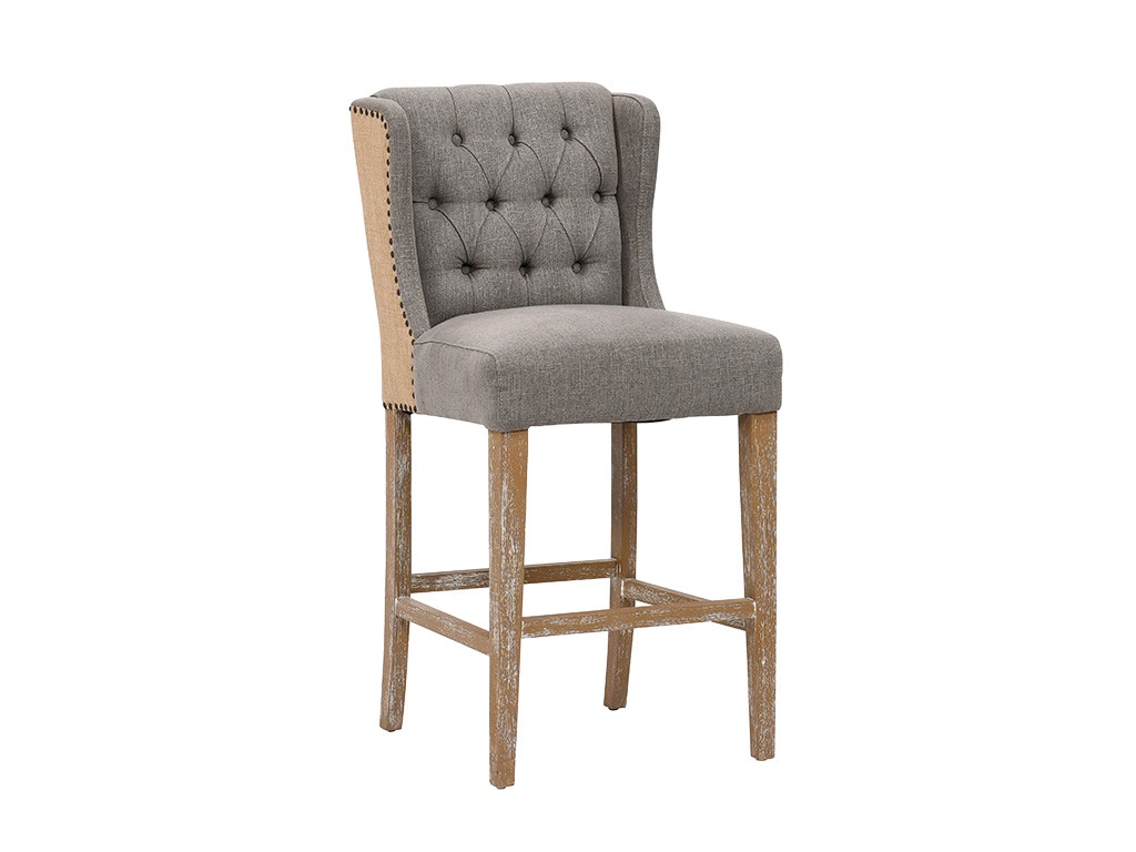 Grey upholstered 2024 bar stools