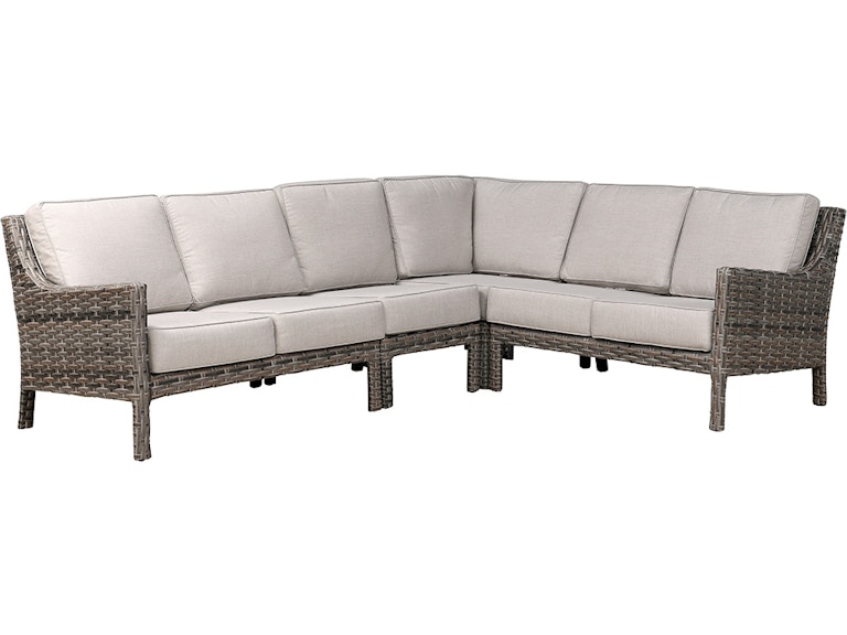 Erwin & Sons Cast Silver Resin Wicker 4 Pc. Outdoor Sectional ES5123-4PCSECT 700936065
