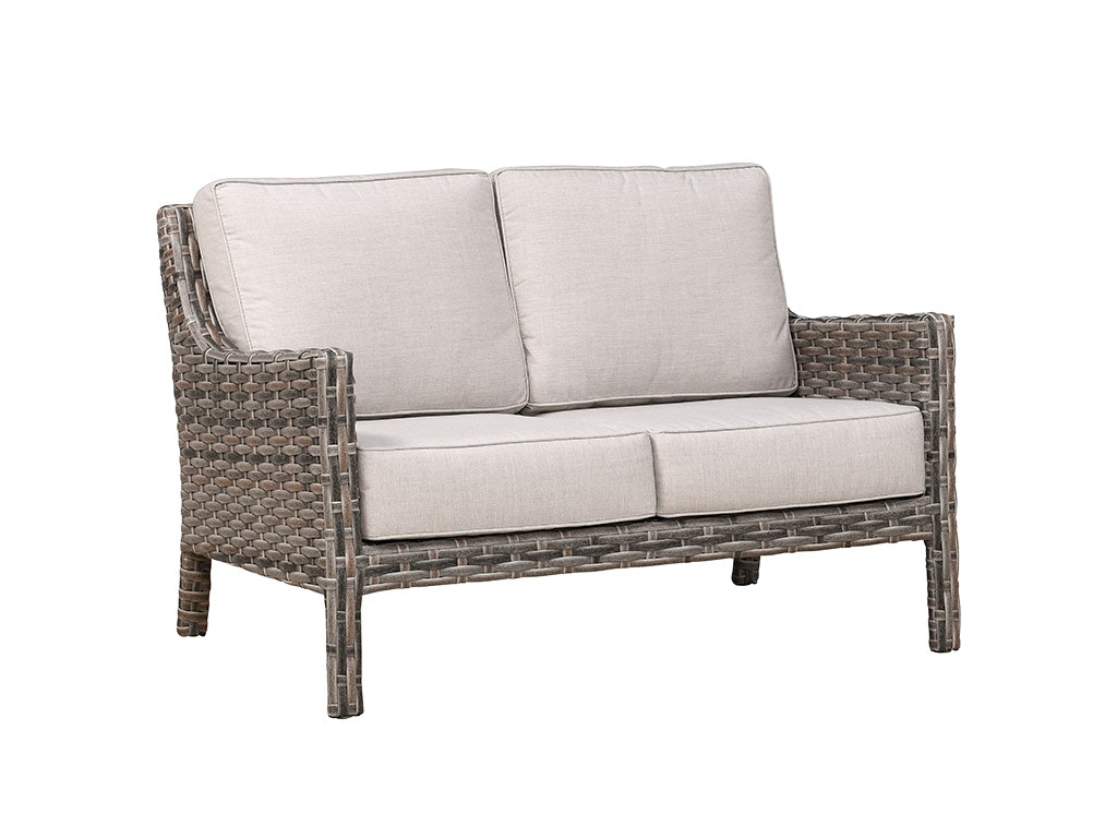 Cast Silver Outdoor Resin Wicker Loveseat by Erwin & Sons ES5123BL LSEAT