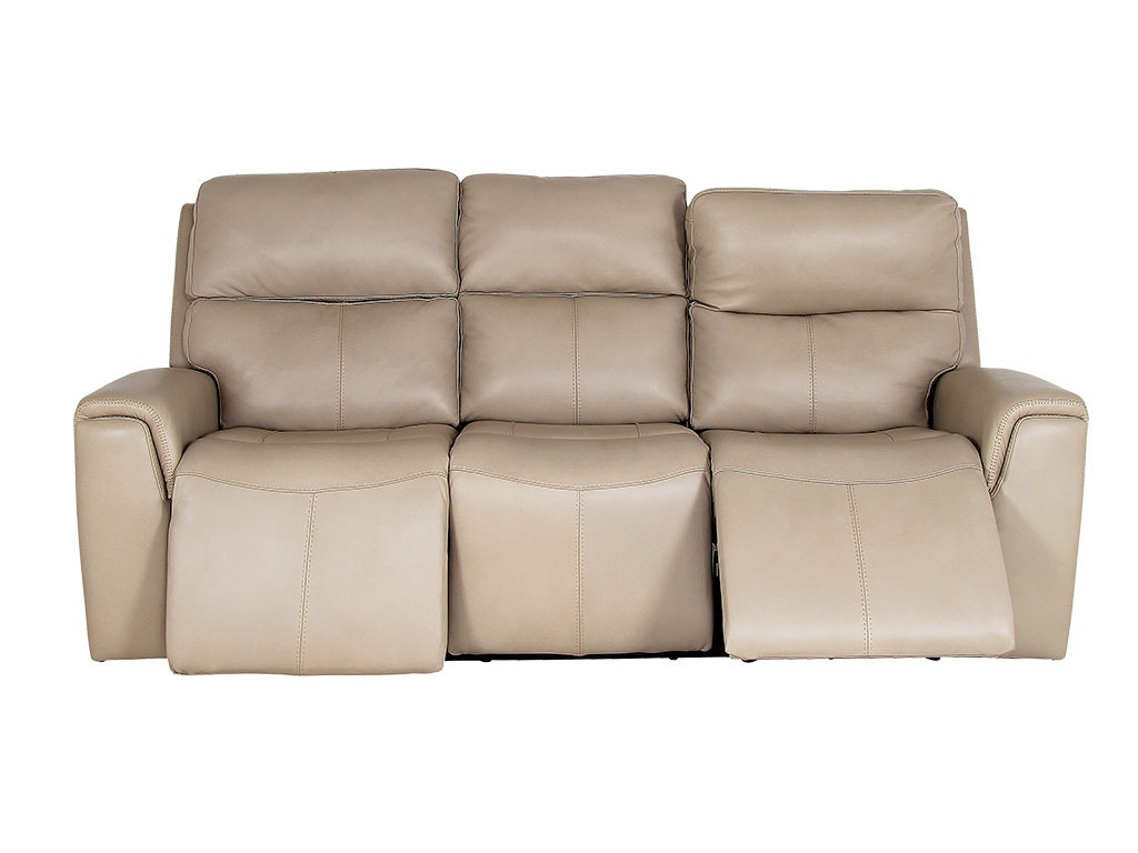 flexsteel miller leather power reclining sofa with power headrests