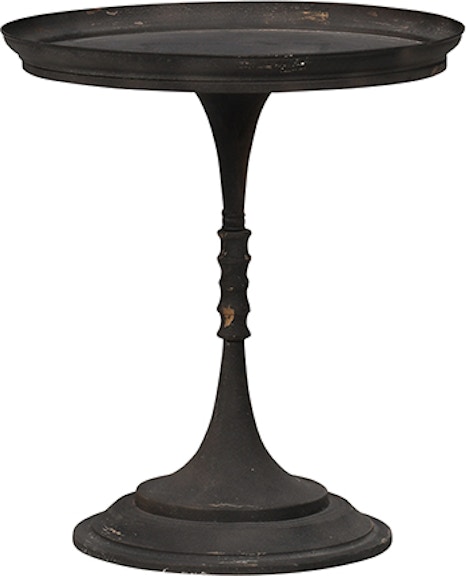 Forty West Spencer 24" Rustic Black Round Metal Side Table 22811 073507217