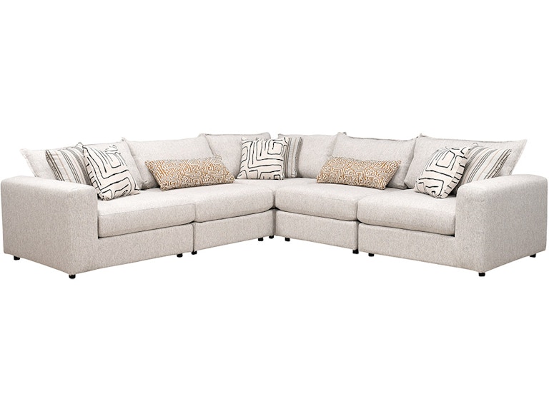 Fusion Furniture Durango Pewter 5pc Sectional w/ 2 Armless Chairs 7004-5PCSECT 256179045