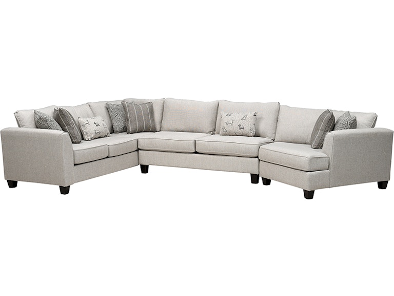 Fusion Furniture Homecoming Stone 3 Piece Sectional 984207146