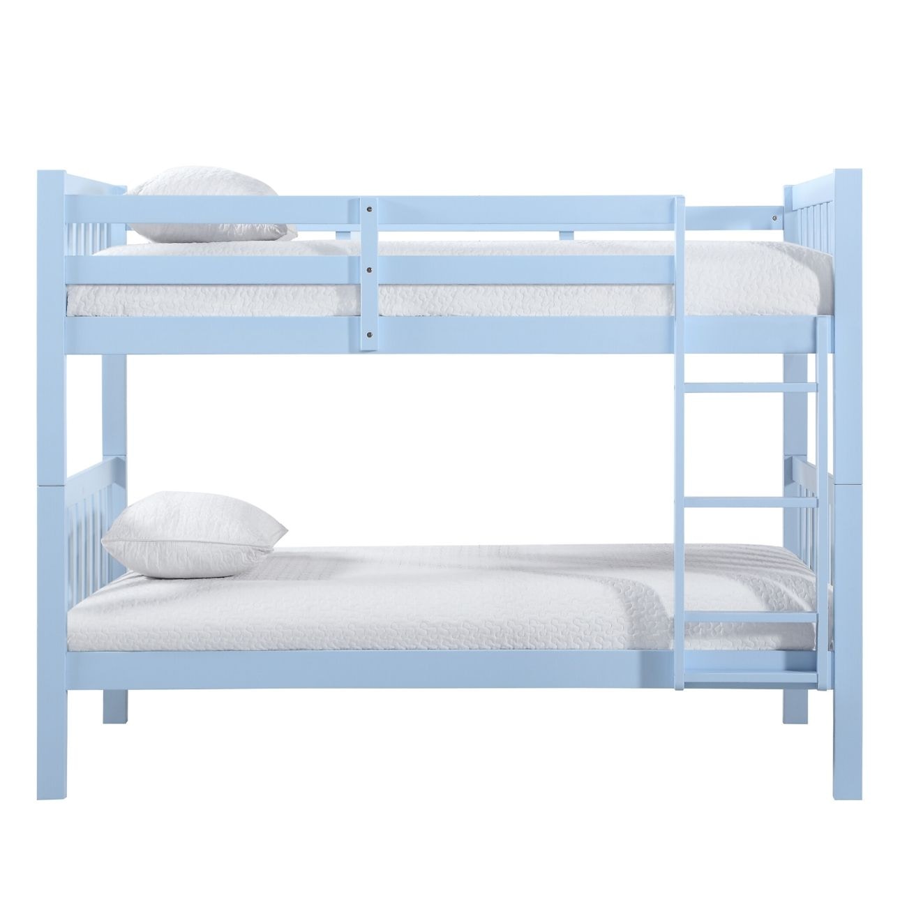 Sky Blue Twin Over Twin Bunk Bed by Homelegance SH540BLU