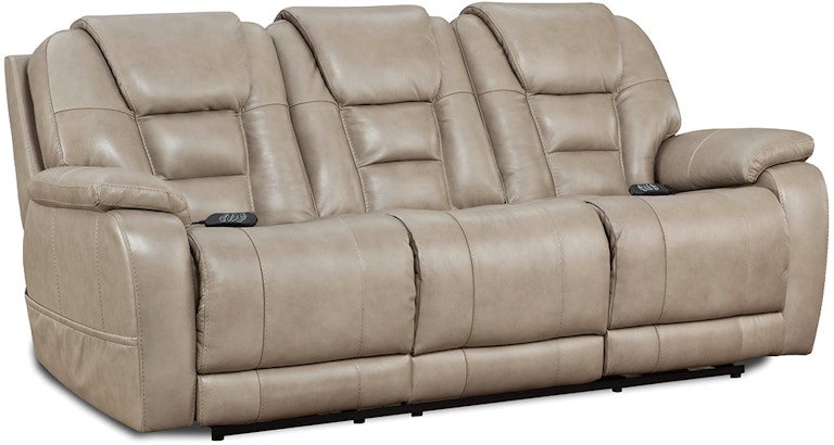 HomeStretch Bronco Mushroom Sofa w/ Power Headrest & Lumbar 176-37-17 563123991