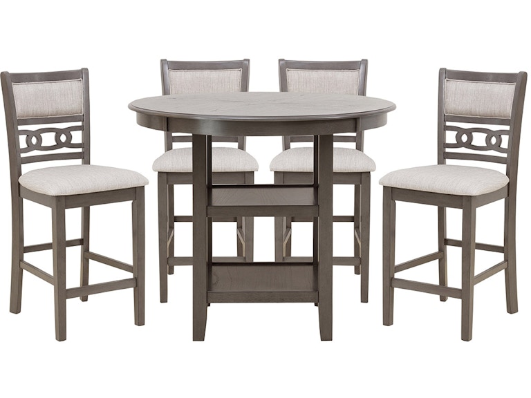 Homelegance 42" Holders Gray Mindy Round Counter Table with 4 Chairs - SH1155GRY-36 253527880