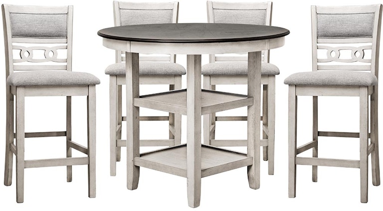Homelegance Holders White/Cherry 42" Round Counter Dining Table with 4 Stools SH1155WHT-36 489421298
