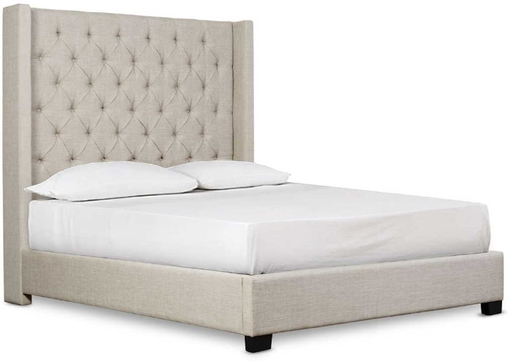 New West Beige Upholstered Queen Bed SH229BGE-1