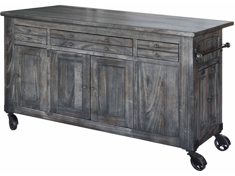 International Furniture Direct Moro 3 Drawer 5 Door Kitchen Island 672225544