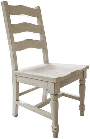 International Furniture Direct Rock Valley White Ladder Back Chair IFD1922CHR 888461005