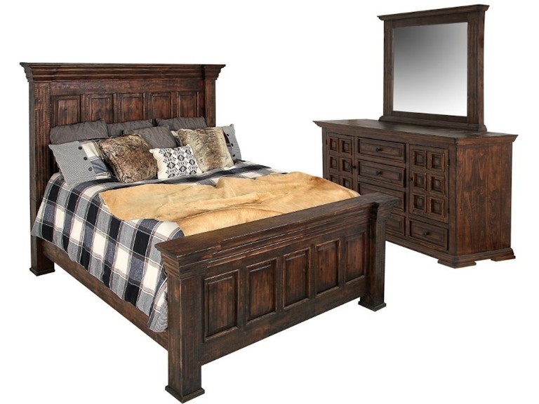 International Furniture Direct Terra Brown King 3 Piece Bedroom K1020K3G IFDK1020K3G