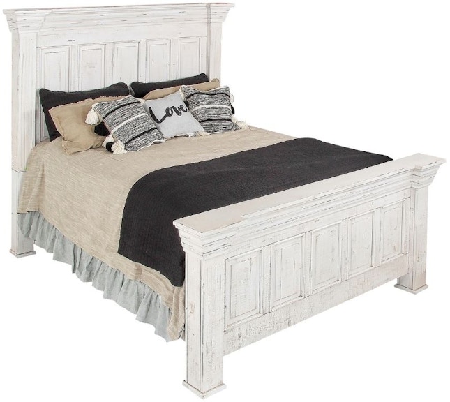 International Furniture Direct Terra White King Bed IFDK1022KB