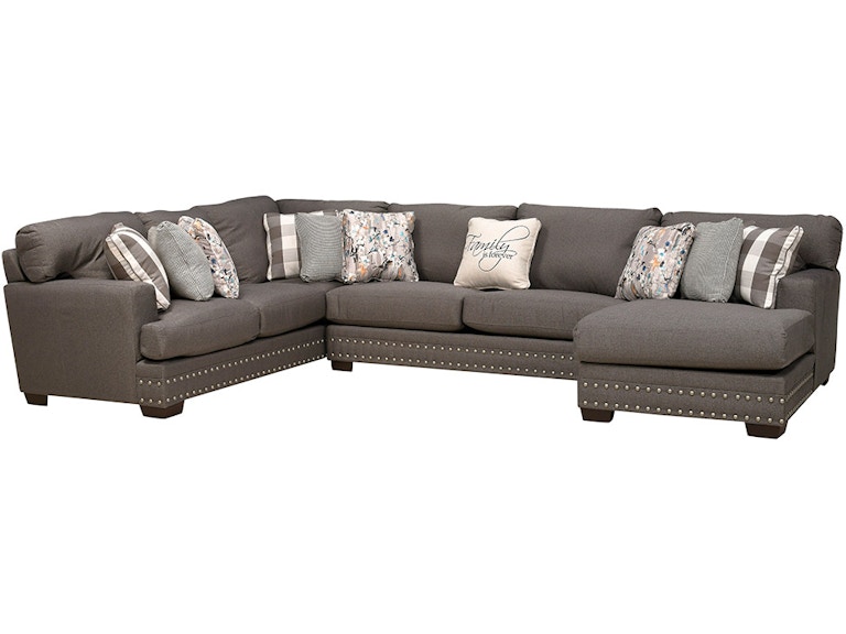 Jackson Furniture Crawford Metal 3 Piece Sectional LSF Section, RSF Chaise, Armless Sofa H5473 1561-58 584965577