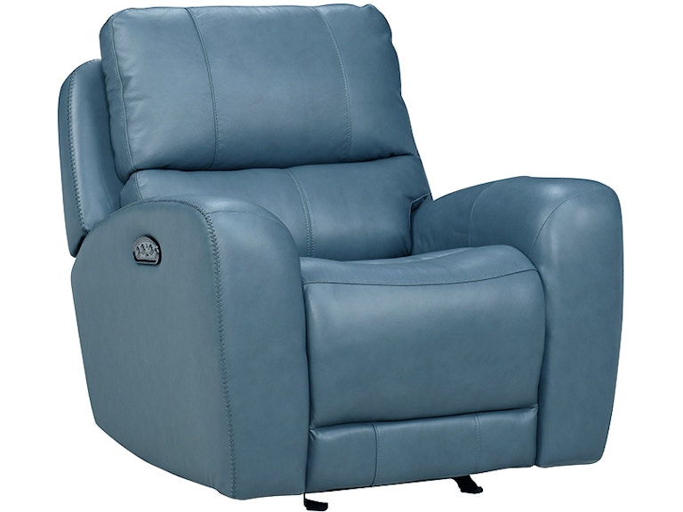 Leather Italia Bel Air Persian Blue Power Recliner Glider P2 - 1444-EH295G-016027LV 222045996
