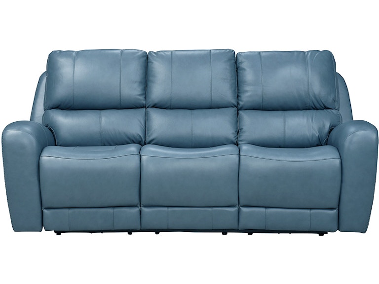 Leather Italia Bel Air Persian Blue Leather Power Reclining Sofa 1444-EH295-036027LV 61639033