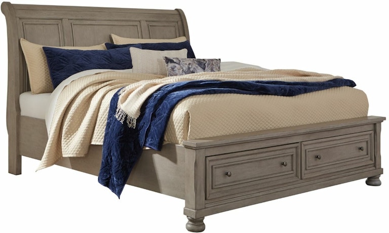 Signature Design by Ashley Lettner Gray Storage Sleigh Bed B733BED B733BED