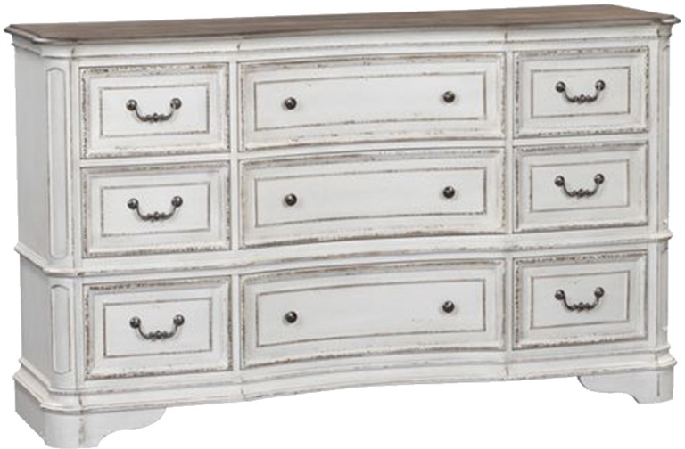 Liberty Furniture Magnolia Manor Concave 9 Drawer Dresser 173443931
