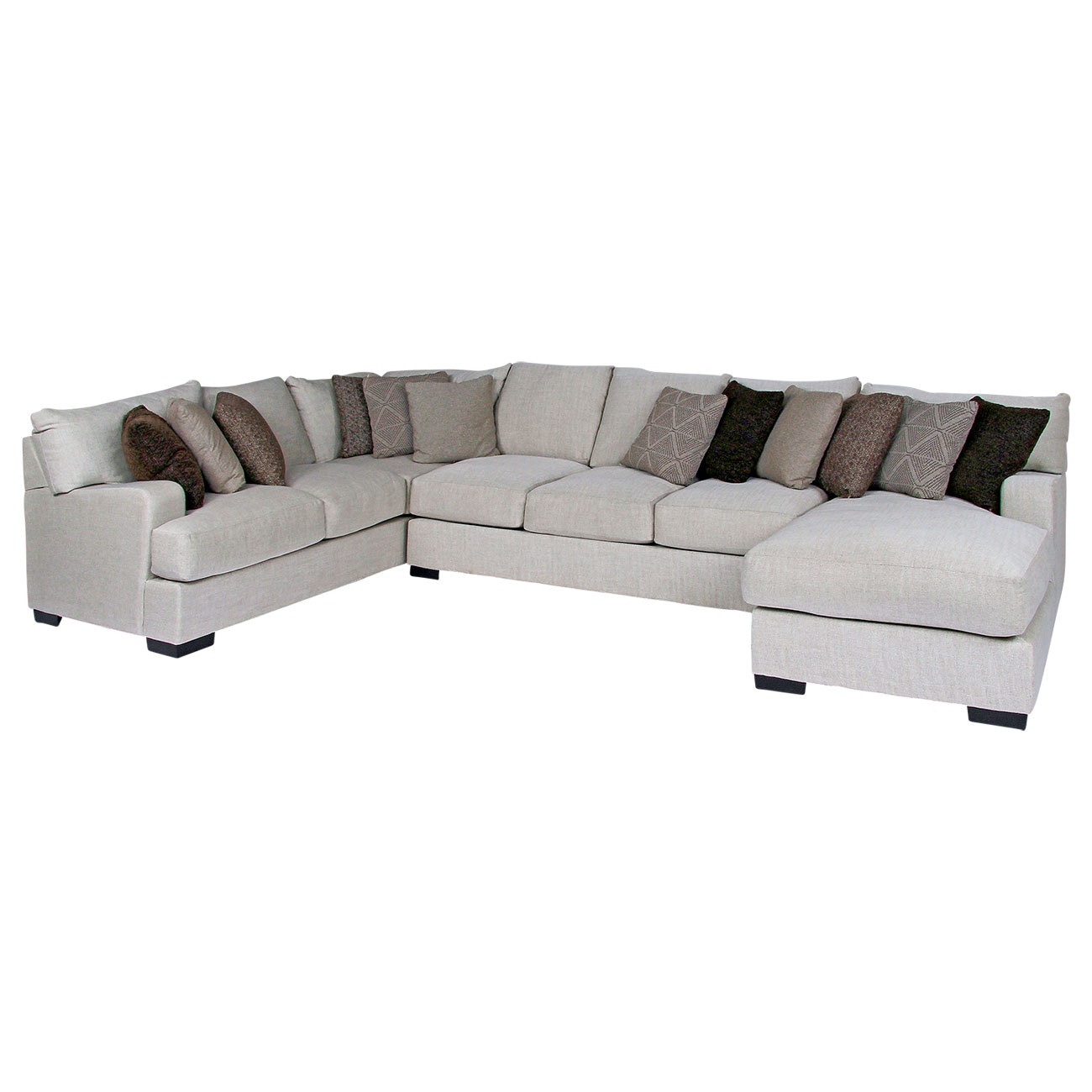 Commander Deauville Hemp 3 Piece Sectional With Left Arm Facing Sofa