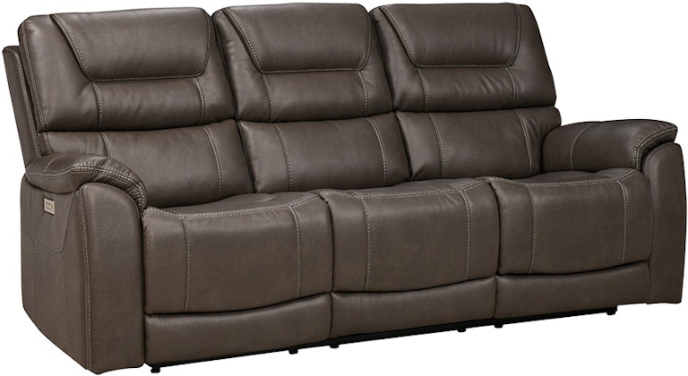Woodstock Select Drake Smoke Triple Power 3RR Sofa w/ Headrest & Lumbar H634-1-3PZG-F385 77561287