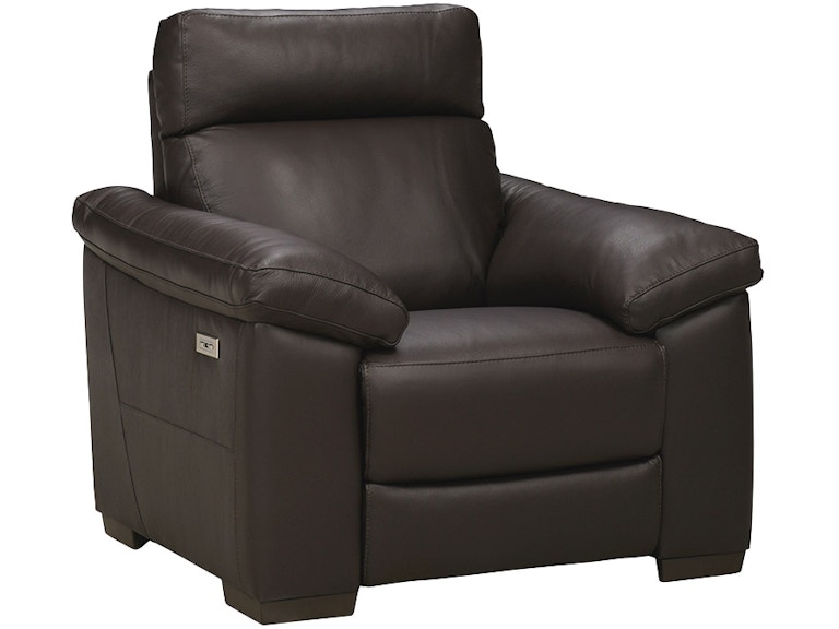 Natuzzi Leather Estremo Brown Leather Power Recliner C126-454 856041064