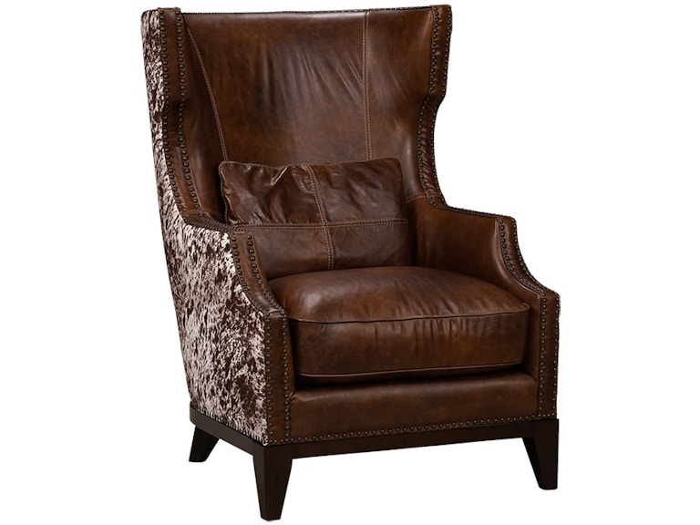 Simon Li Vesuvius Cowabunga Brown Leather Chair 592393449