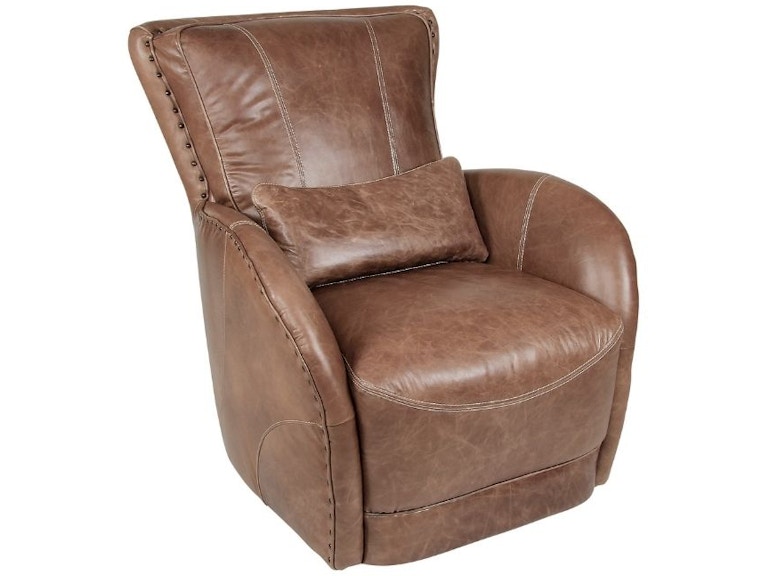 Simon Li Vesuvius Taupe Leather Swivel Chair H330-11L-00-VS0E-01 SLH33011L00VS0E01