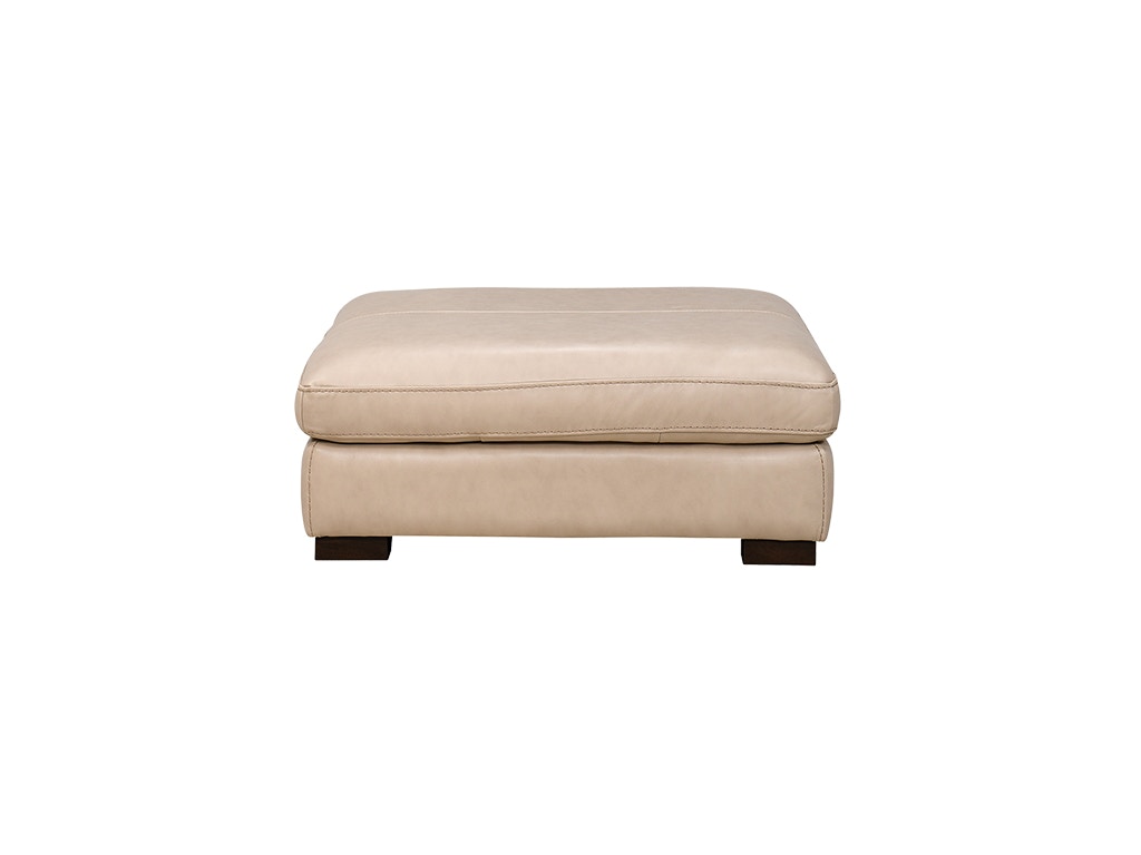 Oversized square store leather ottoman