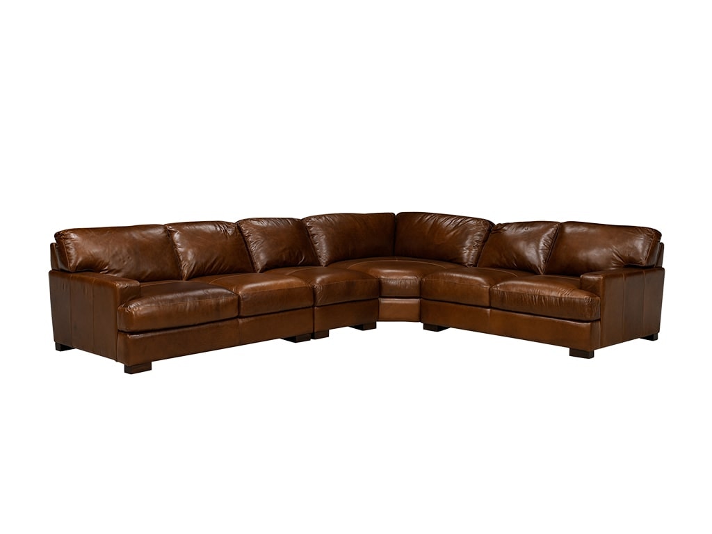Soft Line America Dallas Chestnut 4 Piece Leather Sectional 747202823500