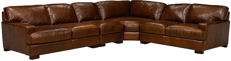 Soft Line America Dallas Chestnut 4 Piece Leather Sectional 7472-028-23500 929205378