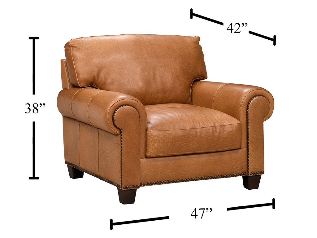 Soft leather outlet chair and ottoman