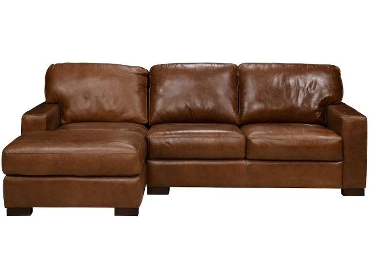 Soft Line America Splendor Chestnut Leather 2 Piece Chofa Sectional with LAF Chaise 7003 270440551
