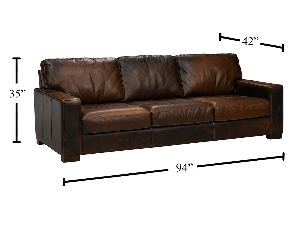 Waco Brown Leather Sofa 7003 003