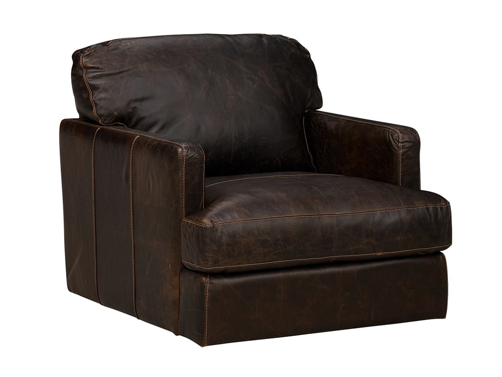 Waco Brown Swivel Leather Chair 7737 021 37600