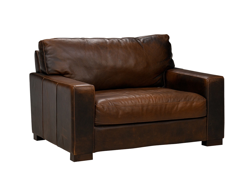 Soft Line America Waco Brown Leather Maxi Chair 7003 049 CHR Waco