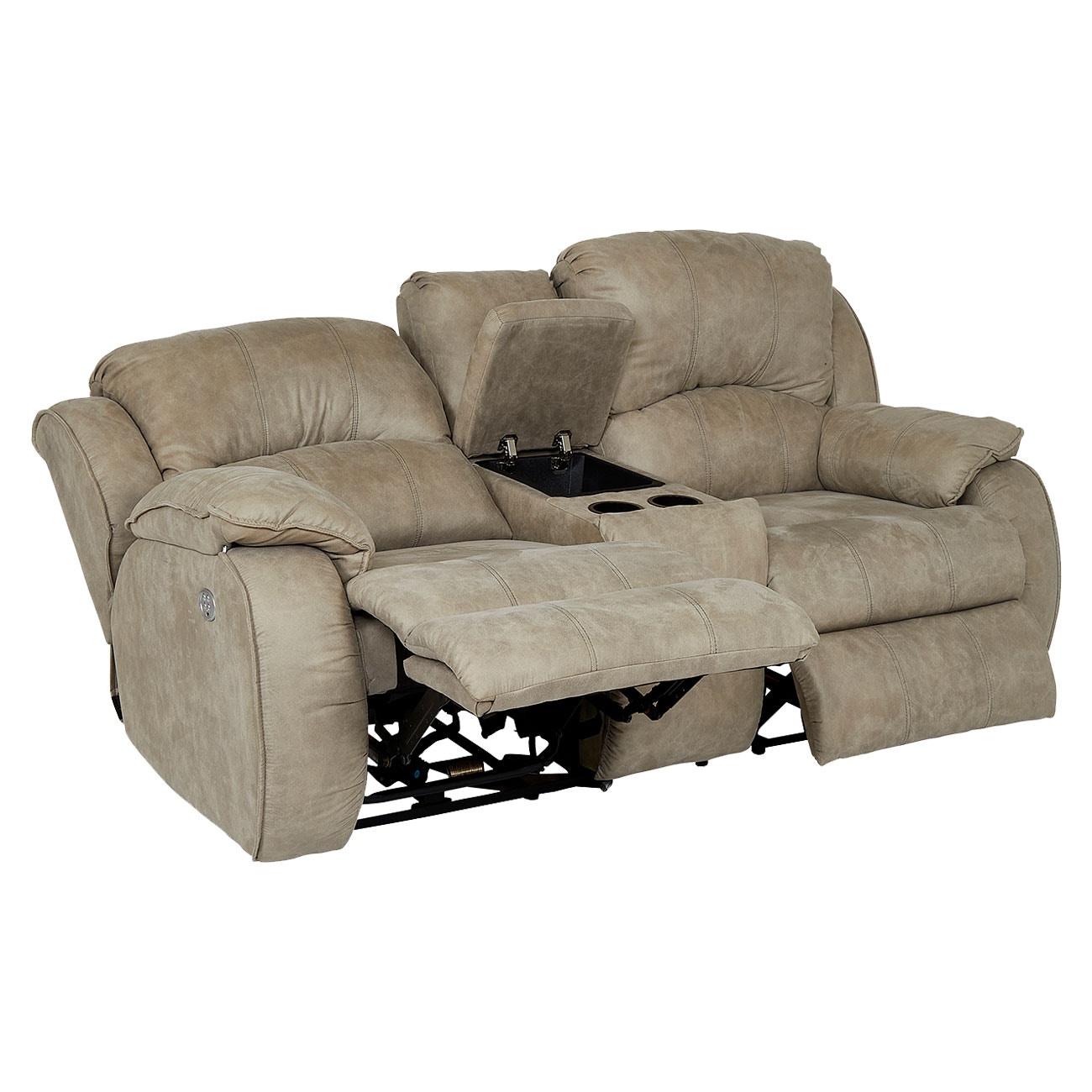 Southern Motion River Run Nickel Power Console Loveseat 705-78