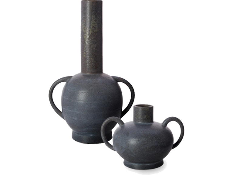 Surya Acanceh Black Floor Vases-Set/2 CCH-004 CCH-004